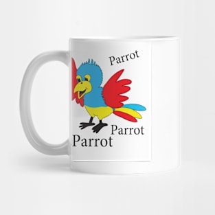 Cartoon funny parrot Mug